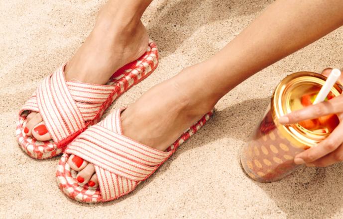 Boheme Pink Espadrille Slide