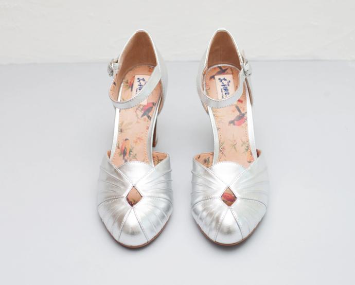 The perfect silver wedding shoe. Amber by Miss L Fire